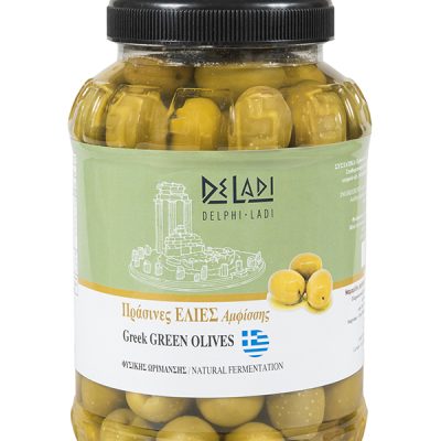 Ελιές πράσινες  Αμφίσσης πλαστικό βάζο 1Kg
