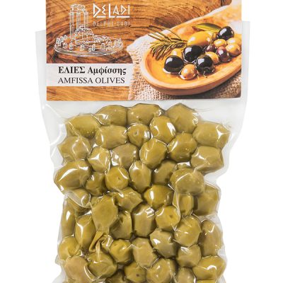 Ελιές πράσινες Αμφίσσης  συσκευασία vacuum 250gr